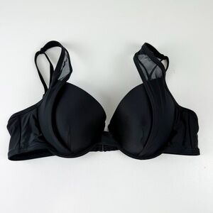 Bar iii Bikini Top Natural Beauty Womens Size Large Black NWT
